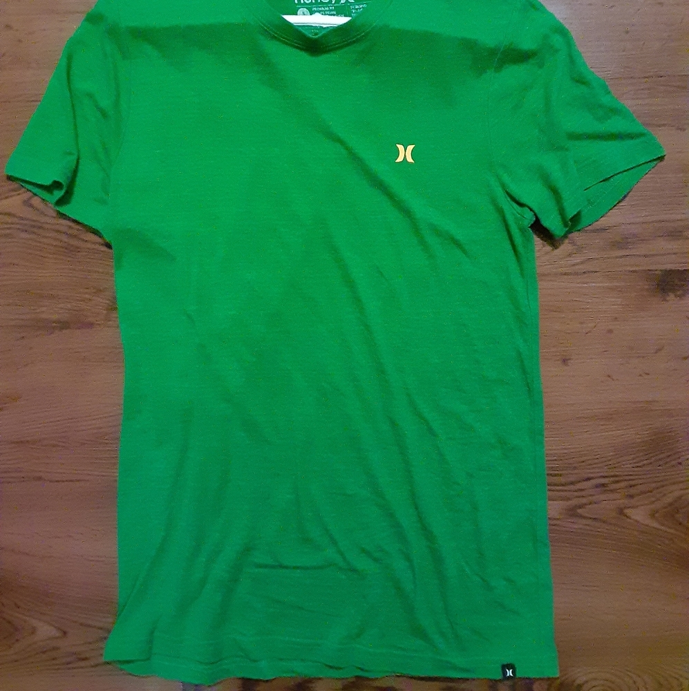 Green and Yellow Hurley T-Shirt M Skate